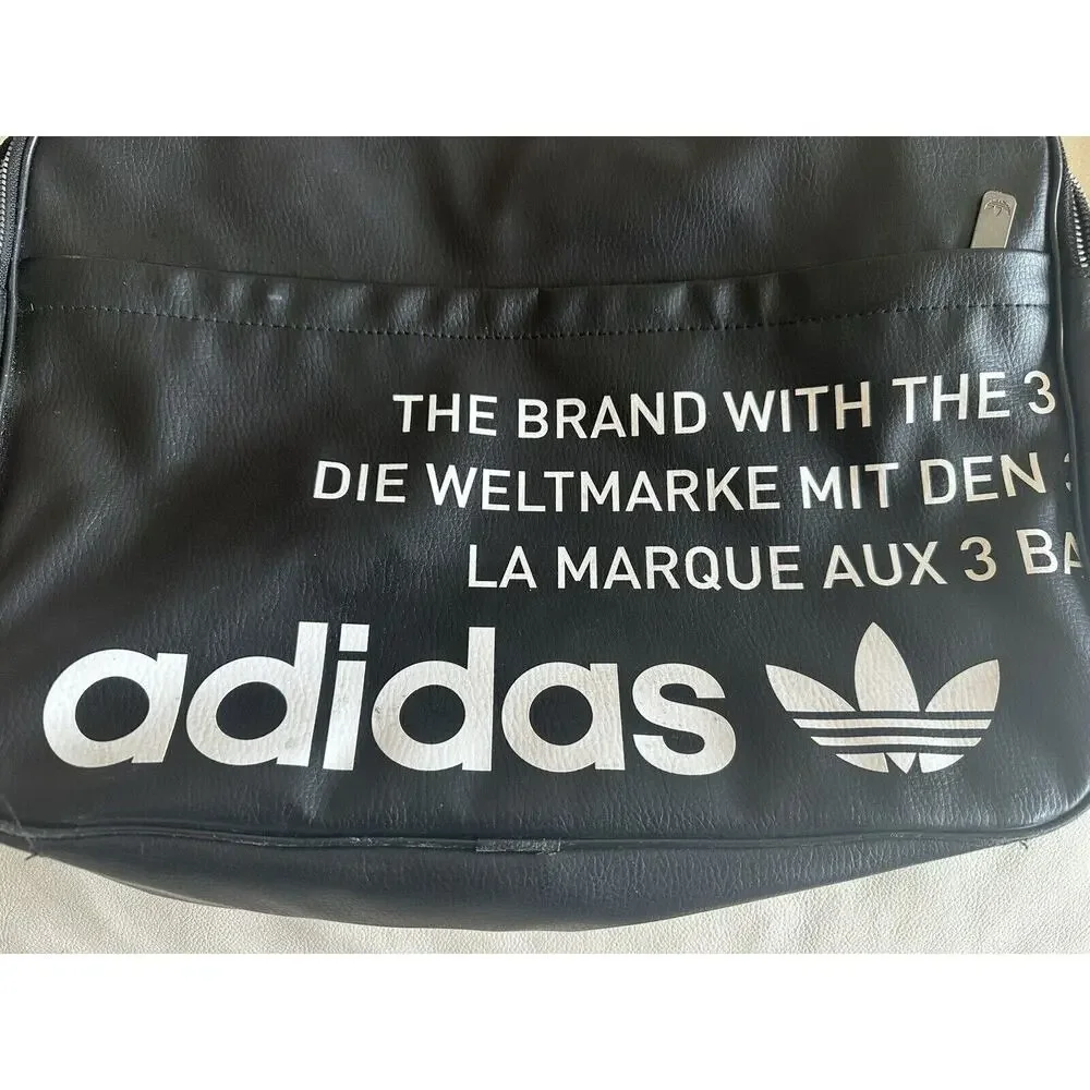 ADIDAS Leather AIRLINER BAG ORIGINALS TREFOIL VINTAGE‎ #GN2245